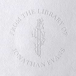Personalized Book Embosser or Stamp Custom Round