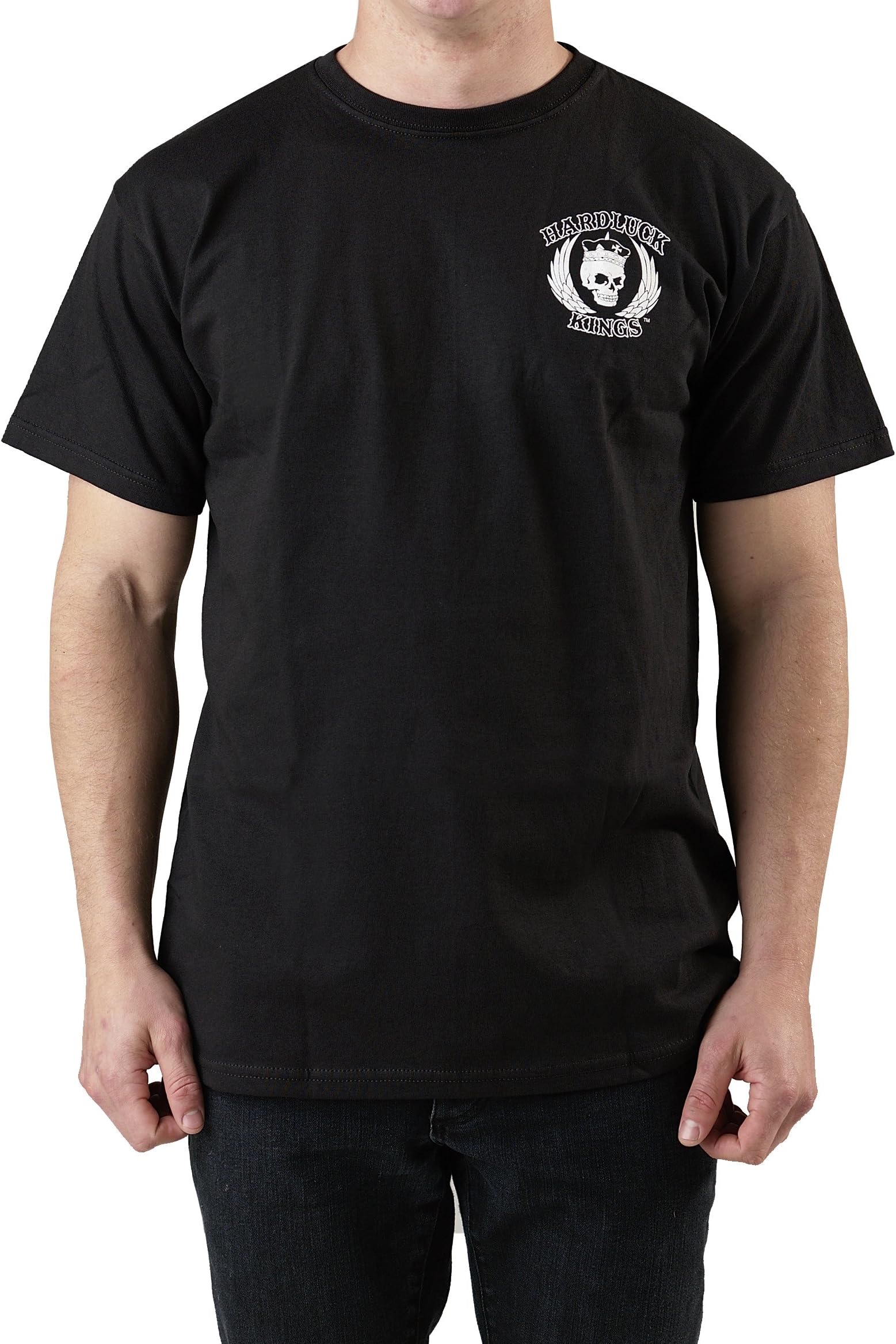 HardLuck Kings TBL2WHT-M Men's Hawg Short Sleeve Tee