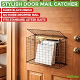 Unibos Large Letterbox Cage Mail Catcher Heavy Duty Steel Black view 3