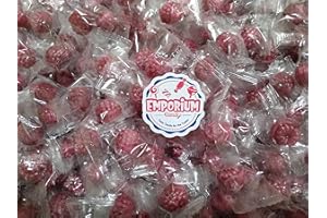 EMPORIUM CANDY Sweet Raspberries - 1.5 lbs of Fresh Delicious Bulk Individually Wrapped Filled Raspberry Candy