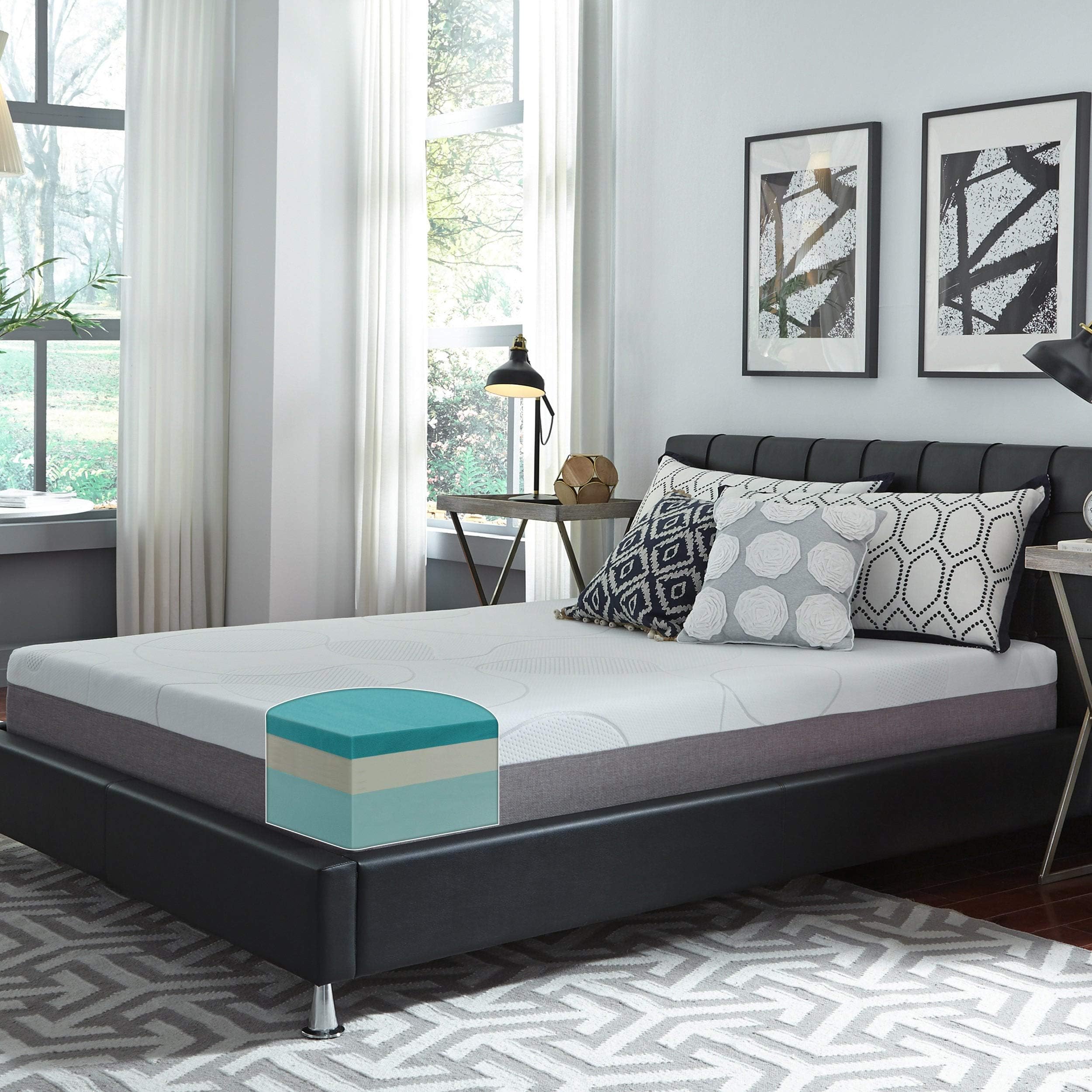Slumber Solutions10-in. Gel Memory Foam Mattress Firm Queen