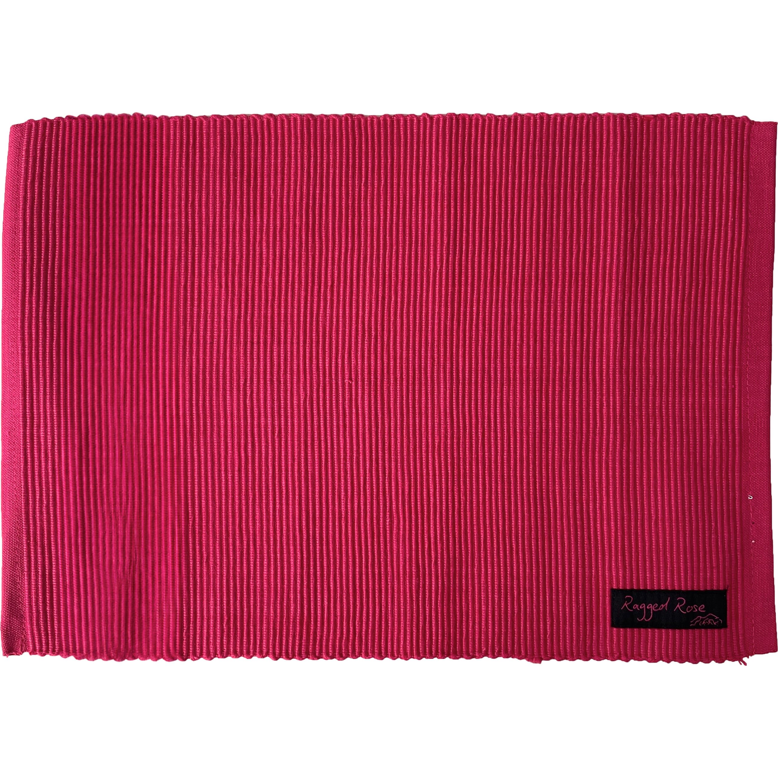 Ragged Rose 27 cm x 37 cm Cotton Placemats - Gift-Wrapped Table Place Mats Set of 4 - Ribbed Cotton Indoor & Outdoor Placemats for Living Room, Dining Table, & Kitchen — image 1