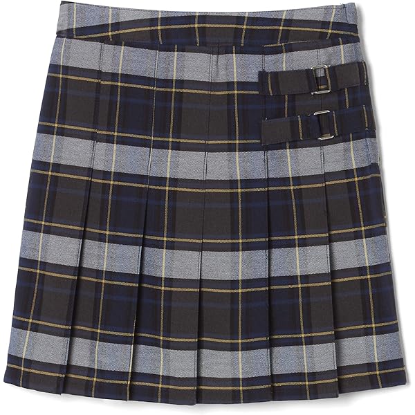 Tenue Fille Justice 5/6 Ans – Skort Dentelle Et Plaid Bleu Aqua, Neuf Avec étiquette
