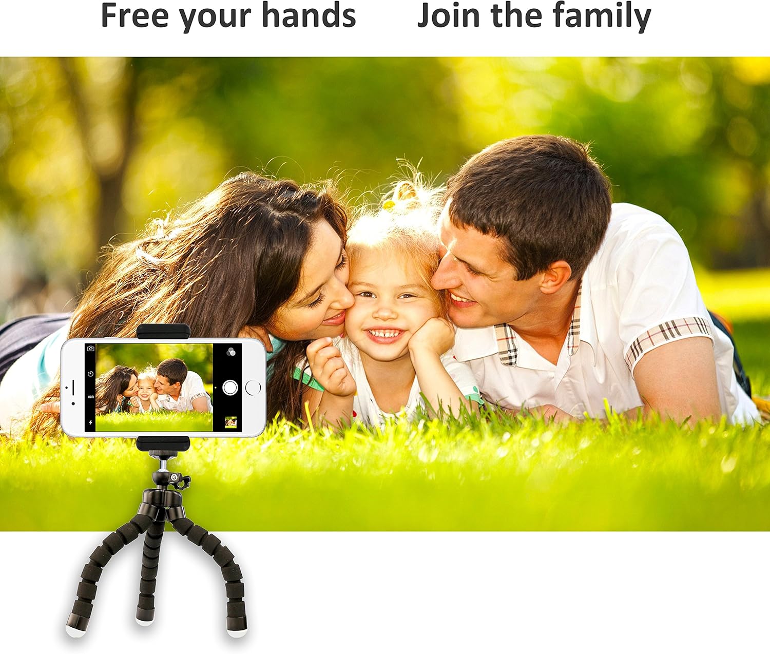 Phone tripod, UBeesize Portable and Adjustable Camera Stand Holder with Wireless Remote and Universal Clip, Compatible with iPhone, Android Phone, Sports Camera GoPro【2018 NEW VERSION】 : Camera & Photo