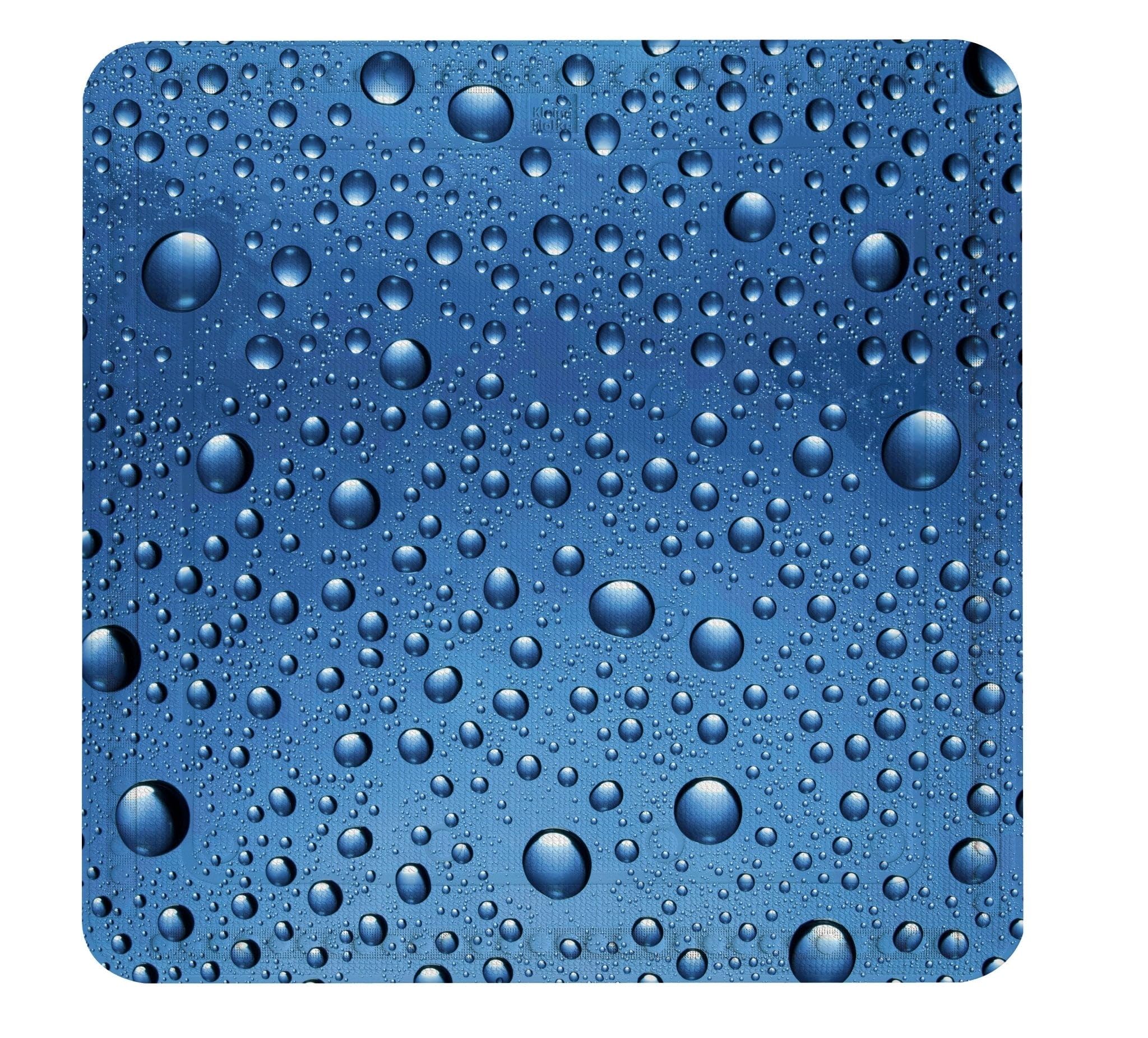 Kleine Wolke PVC Foam Bubble Shower Mat, Blue