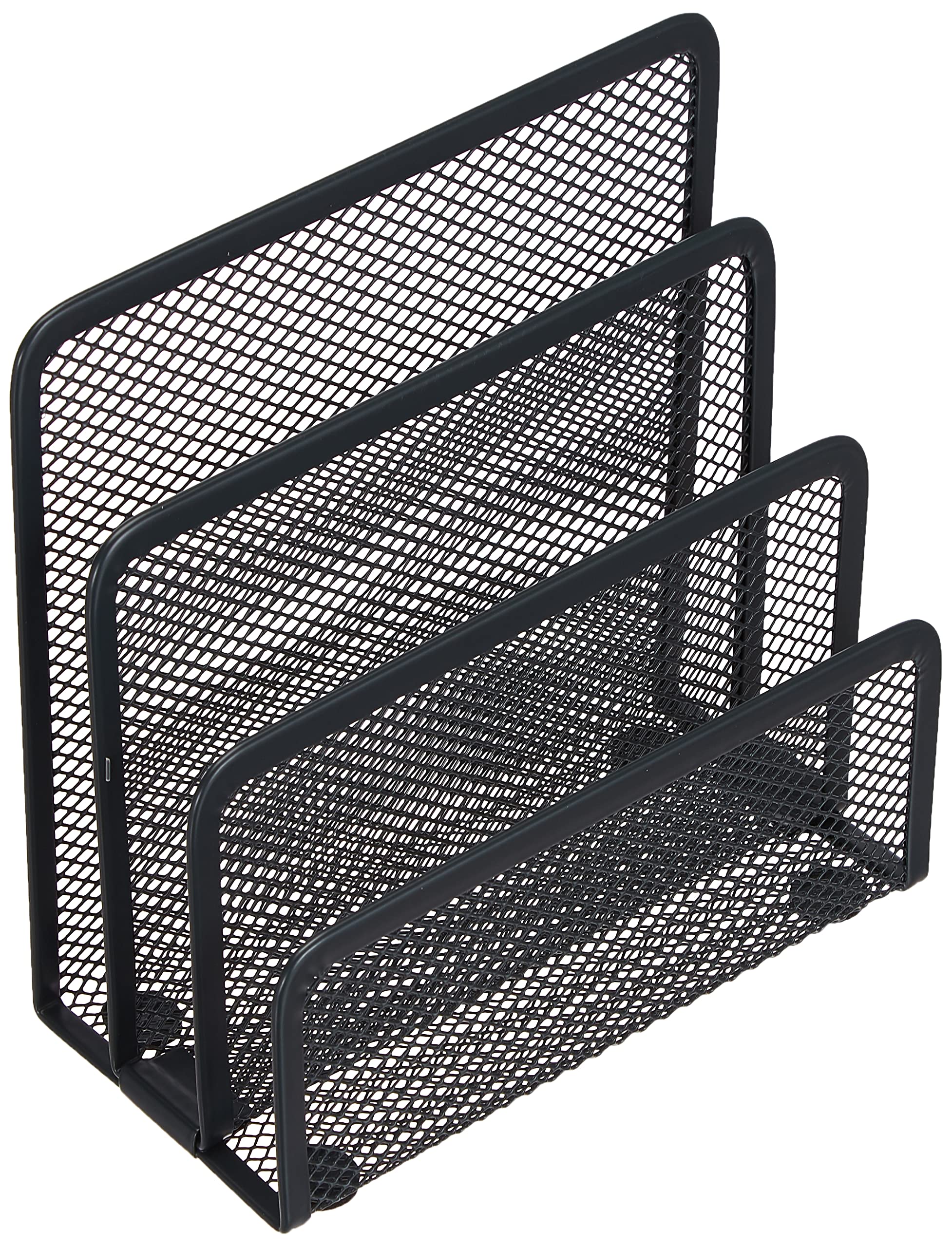 Zeller 17732 letterbox, anthracite, mesh, approx. 17.5 x 8.5 x 13.5 cm, desk organizer, letter holder, order on the desk