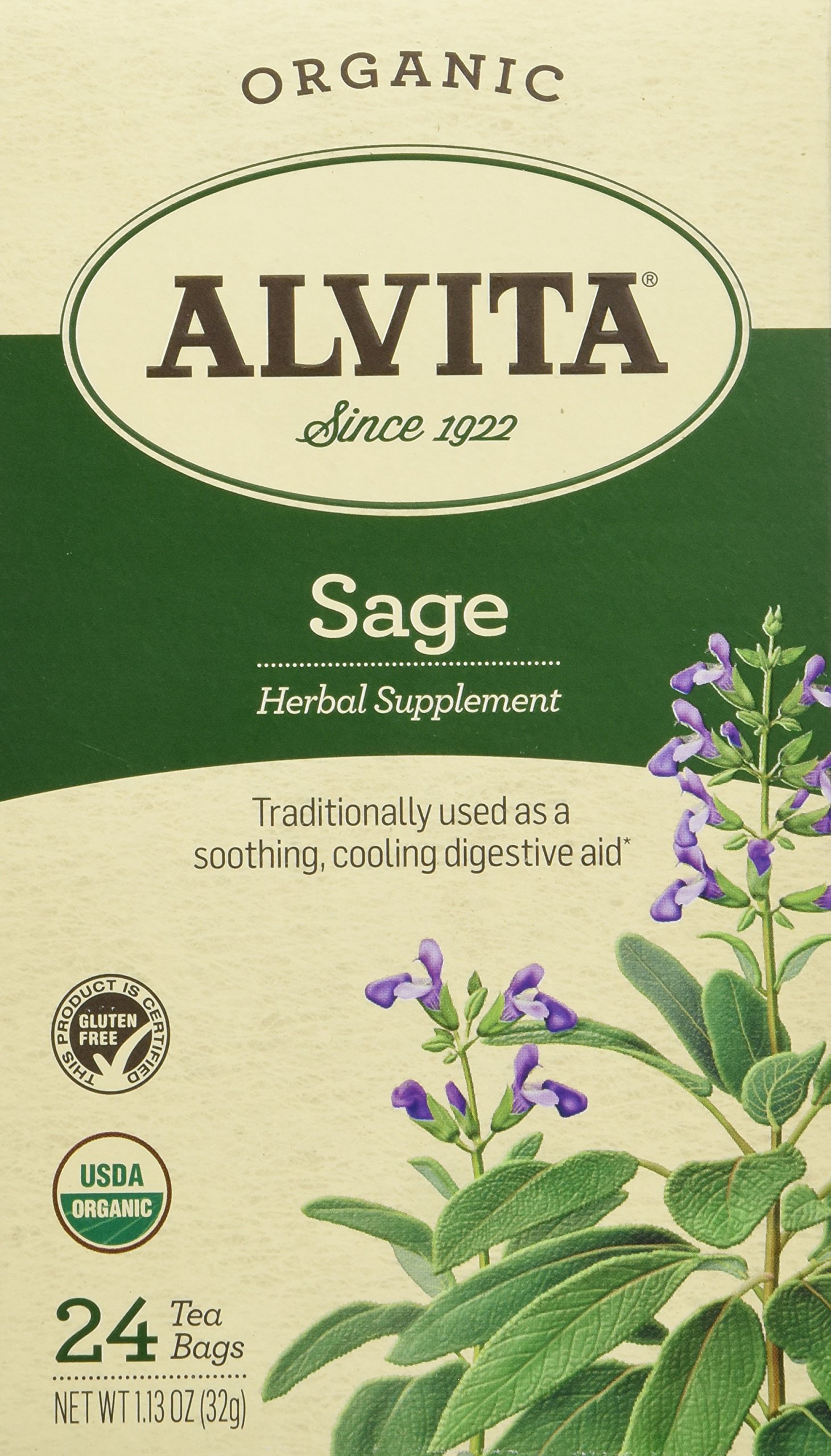 Alvita Teas Sage Tea Bags, 24 Count Buy Online in United Arab Emirates