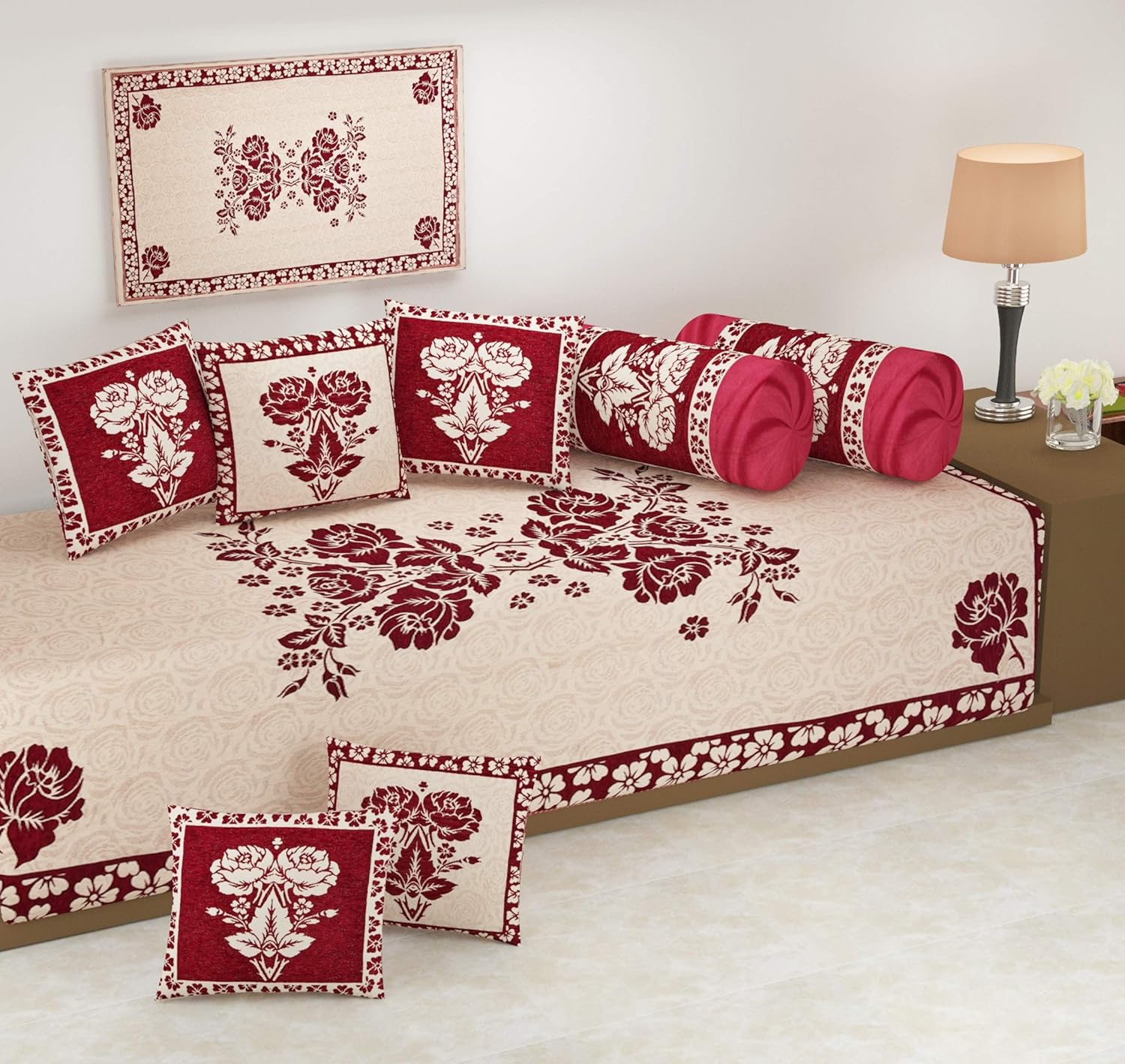 Fresh From Loom Diwan Set Cover Reversable Diwan Set (You can Used This