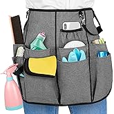 LoDrid Professional Cleaning Apron with 9 Pockets and Adjustable Waist Belt, Cleaning Caddy Aprons for Cleaning Work of House