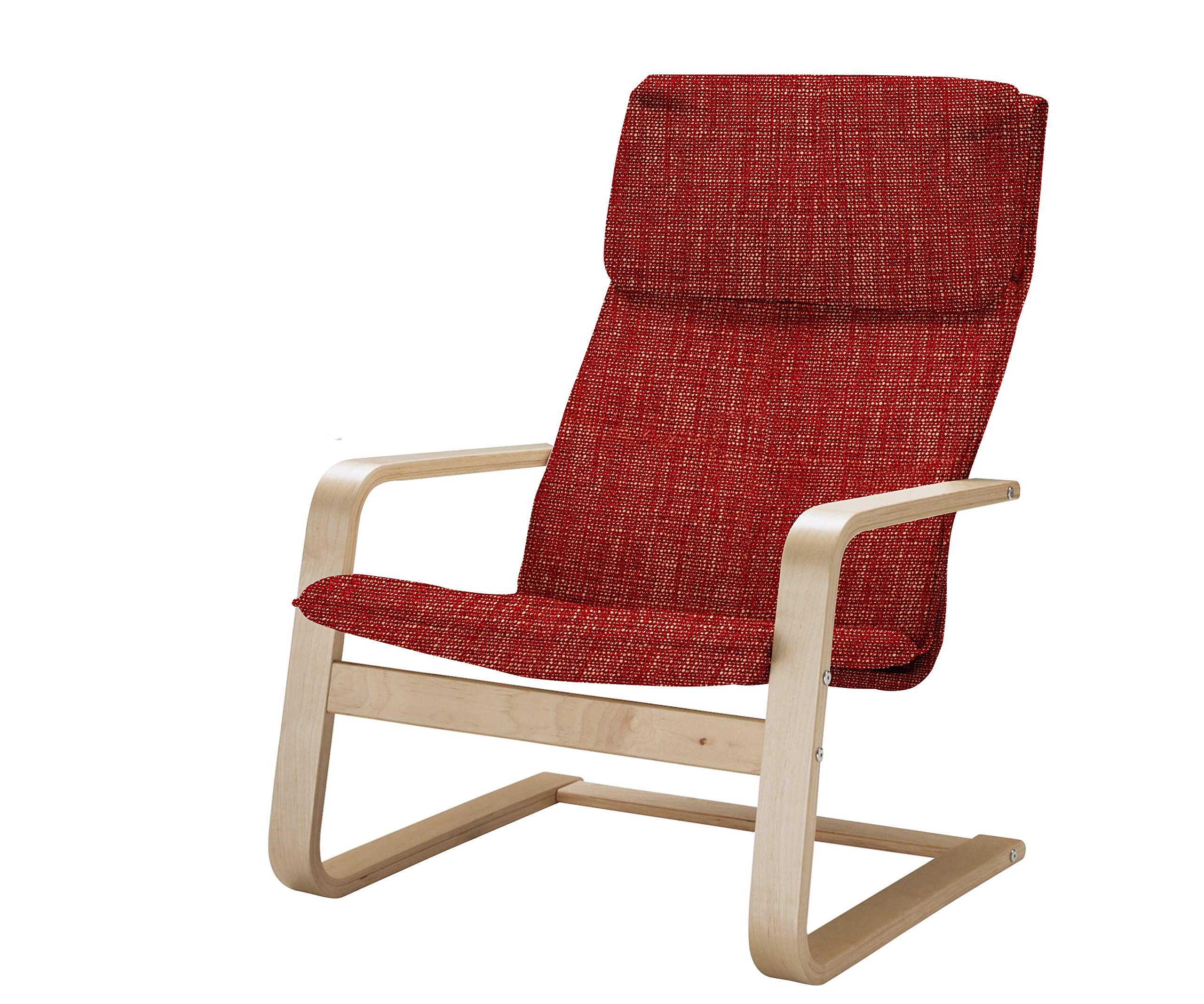 Vinylla Armchair Replacement Cover Compatible with IKEA Pello (Tetron Cotton - Red)