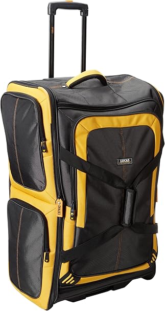 lucas luggage black yellow