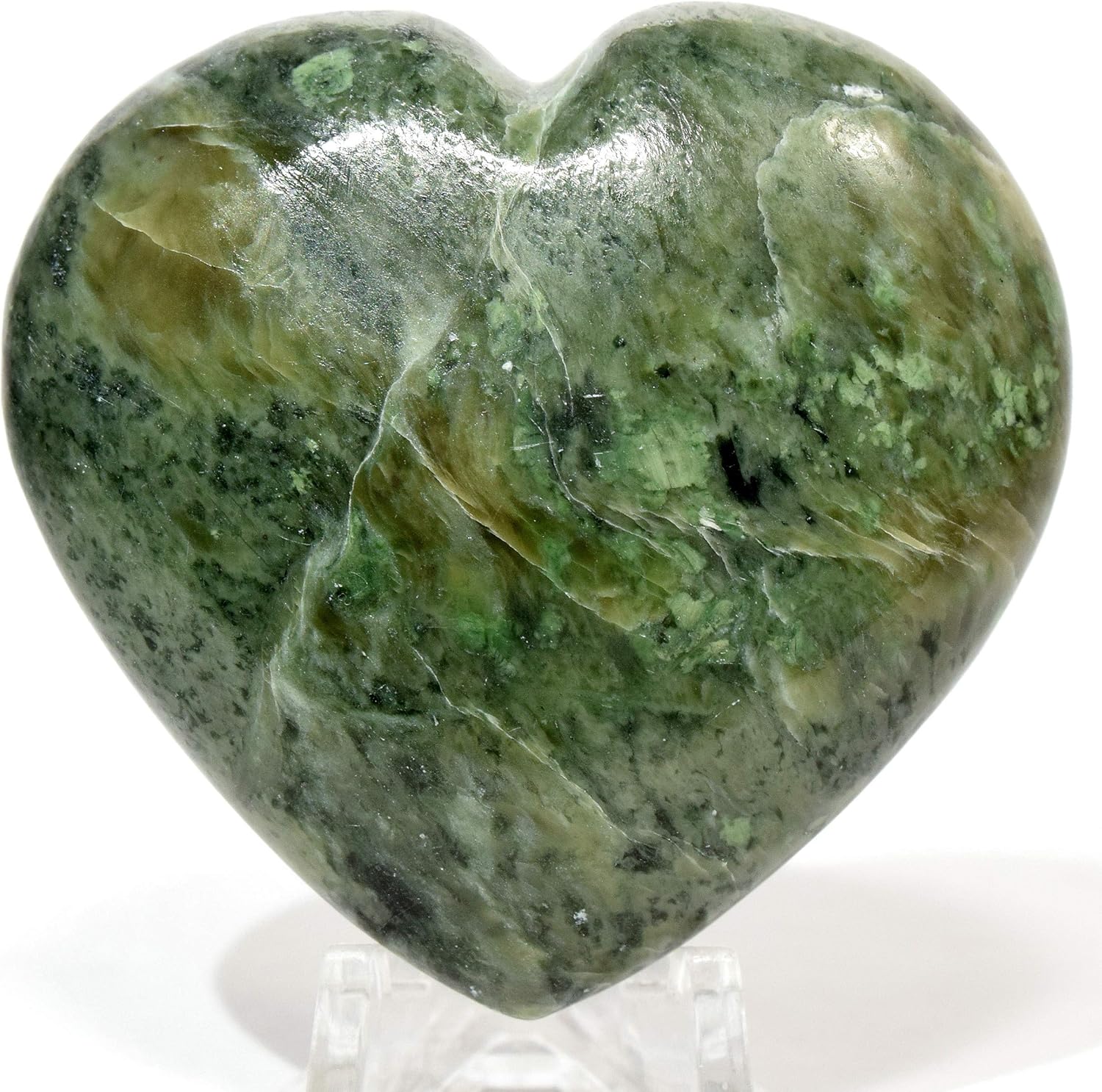 Amazon.com: 2.3" Green Jade Nephrite Puffy Heart Natural Jadeite