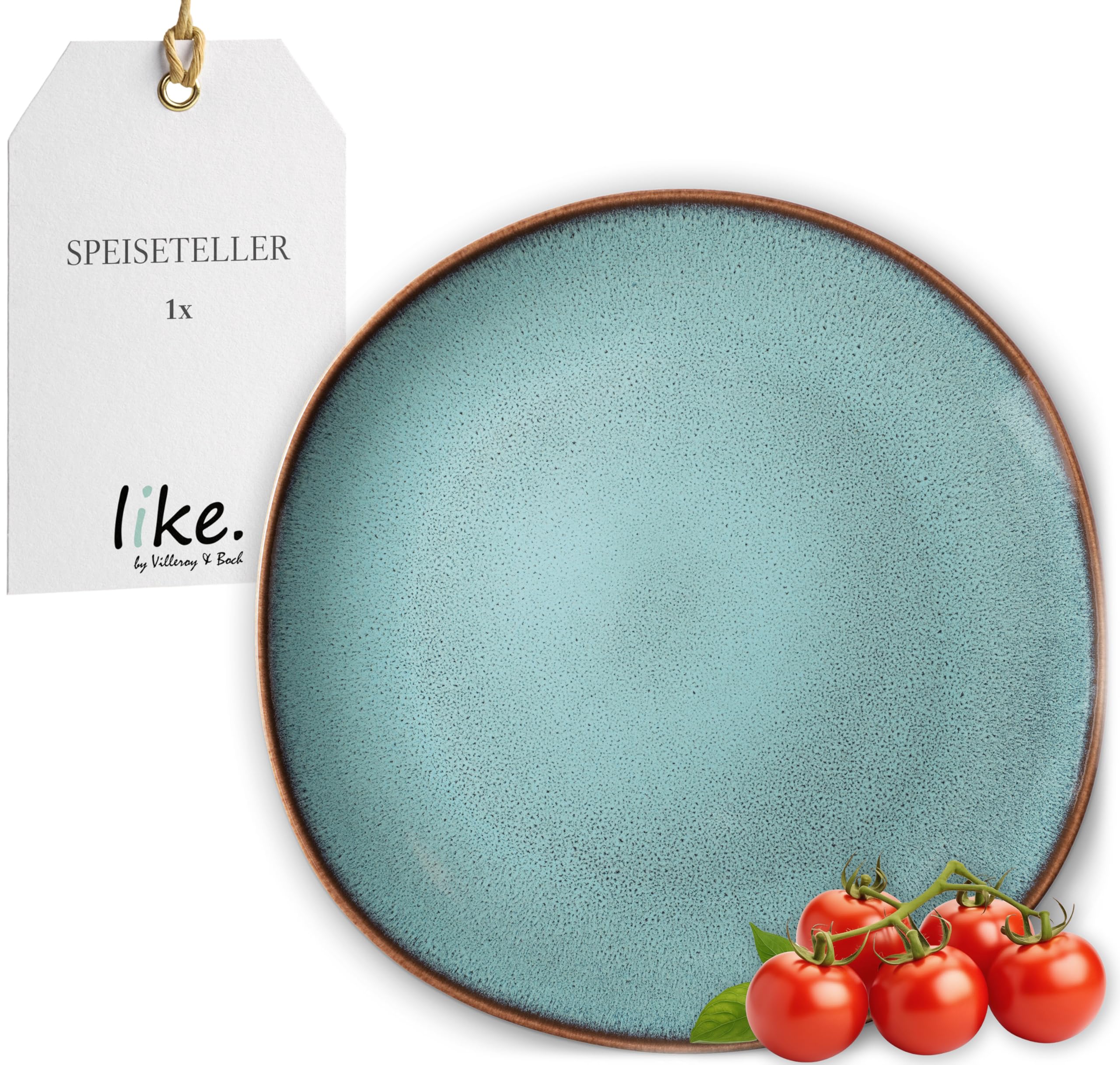 Like. by Villeroy and Boch – Lave glacé Dinner Plate, 28 cm, Large Flat Plate Made from Stoneware, Dishwasher and Microwave-Safe