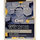 Cien Anti-wrinkle Night Cream with Q10, for All Skin Types, 50ml | Anti-wrinkle