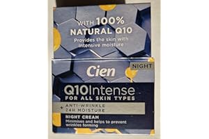 Cien Facial Anti-Wrinkle Night Cream Q10-50 mL - with Q10, Hyaluronic acid & Vitamin E