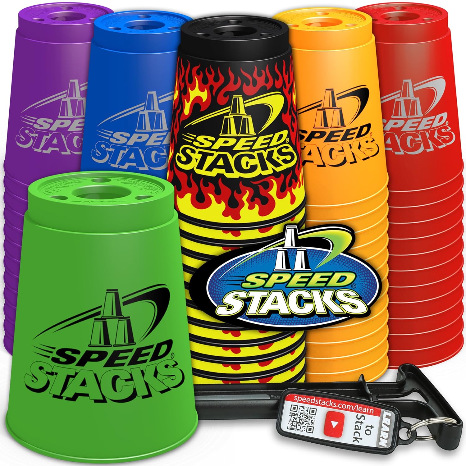 Stacks Speed Set Flame Black Stacking Games,Games quality guaranteed