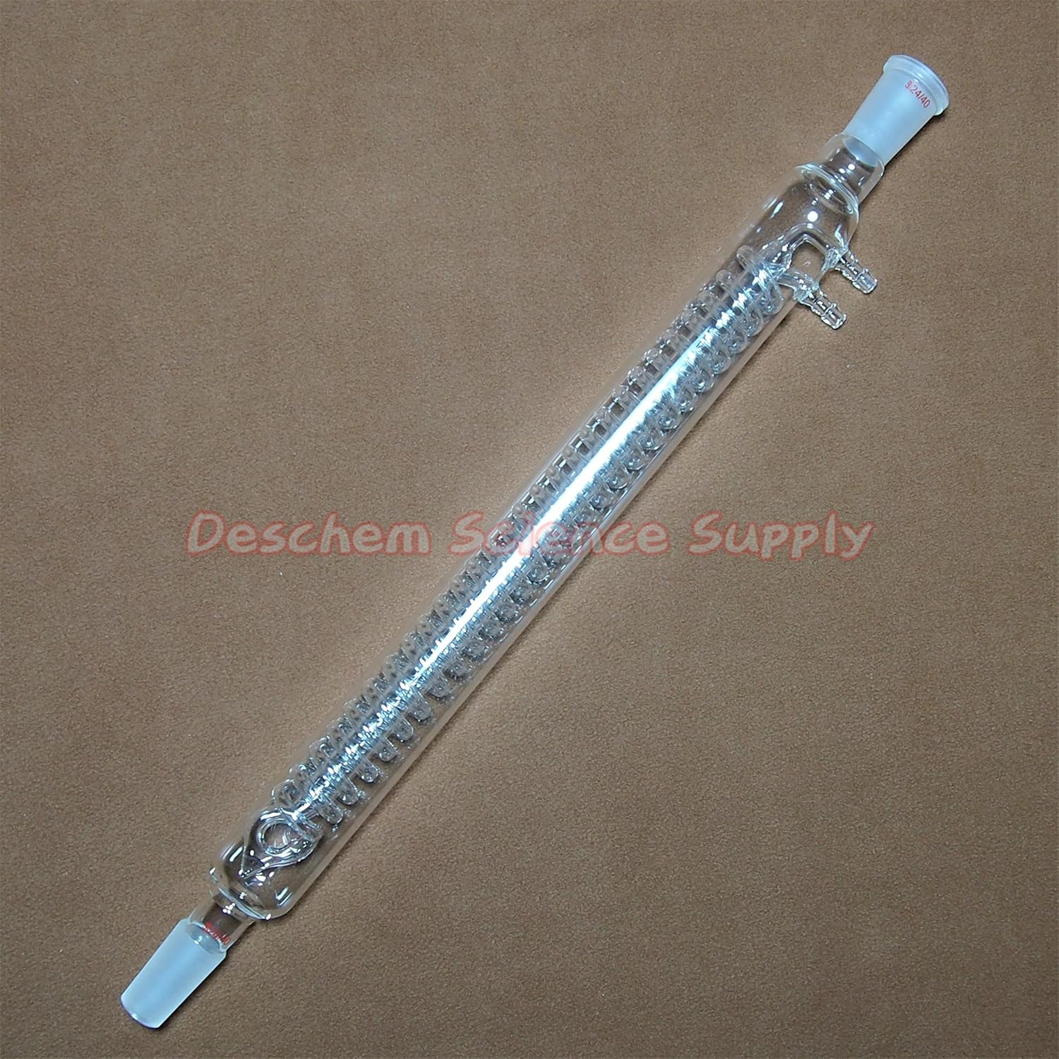 Deschem 500mm,24/40,Glass Spiral Reflux Condenser,Coil Condenser,Lab