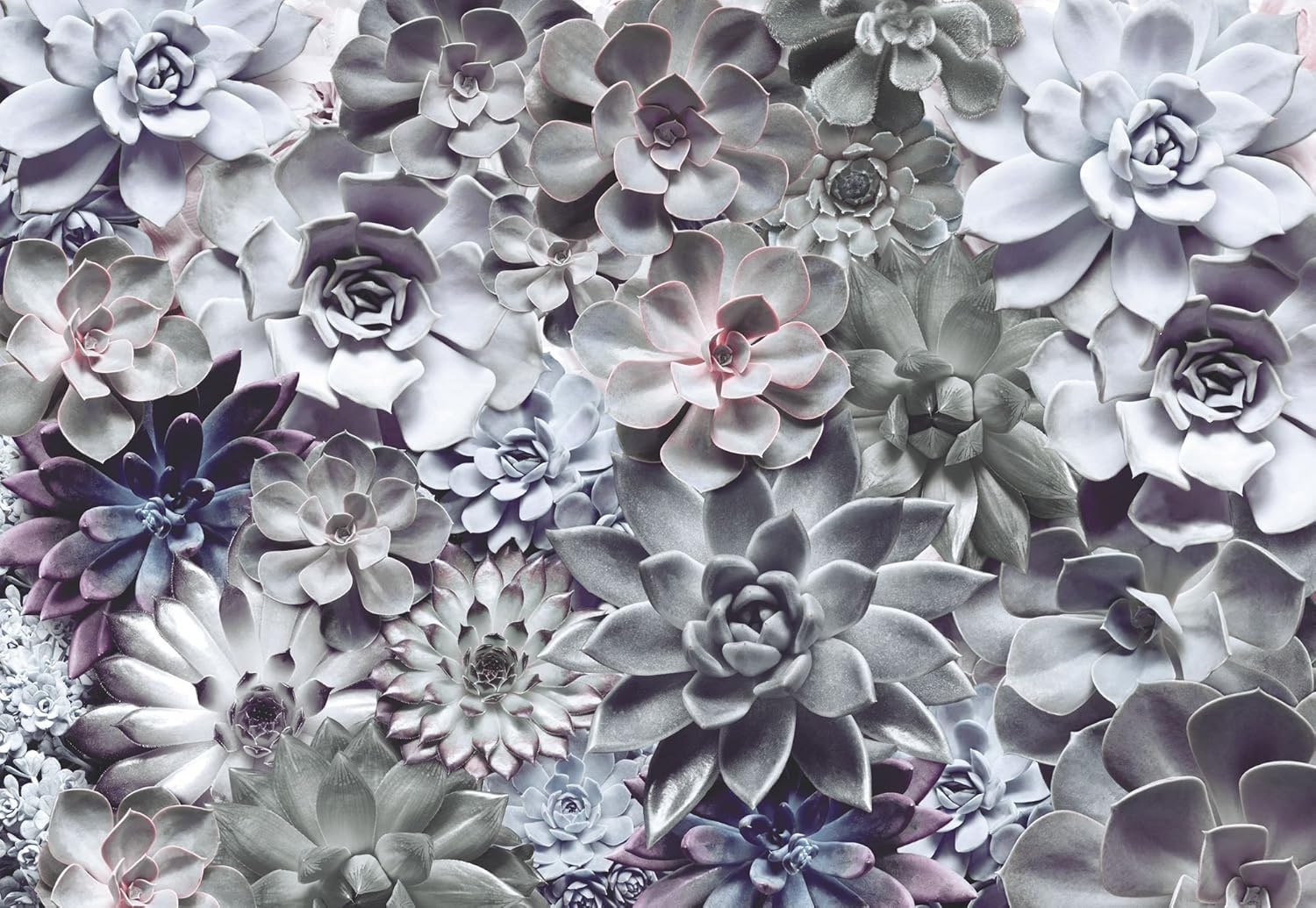 Komar 8-962 368 x 254 cm Shades Textured Flower Floral Wallpaper Mural - Green (Pack of 8) - Image 3