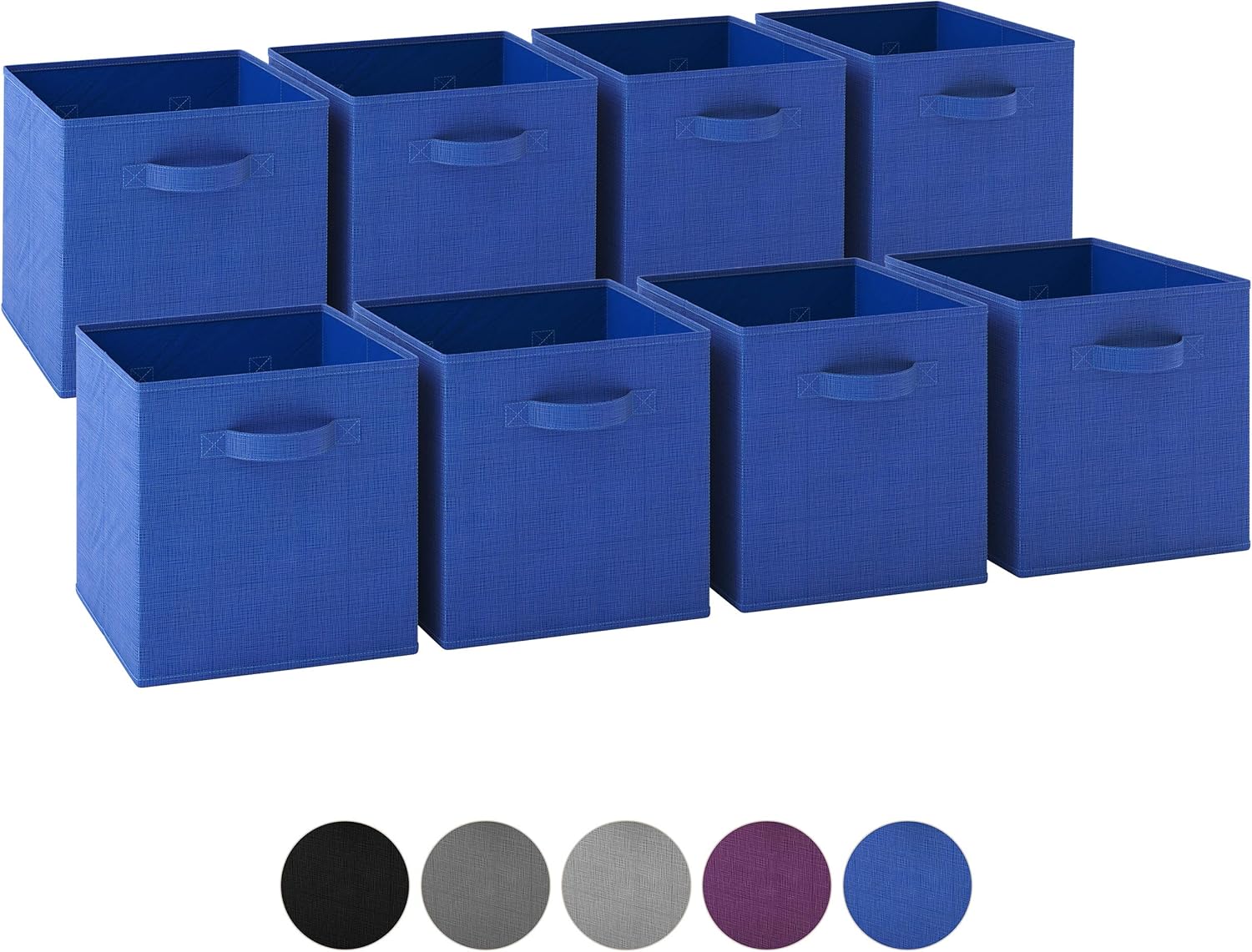 Royexe Set of 8 Foldable Fabric Storage Cubes Features