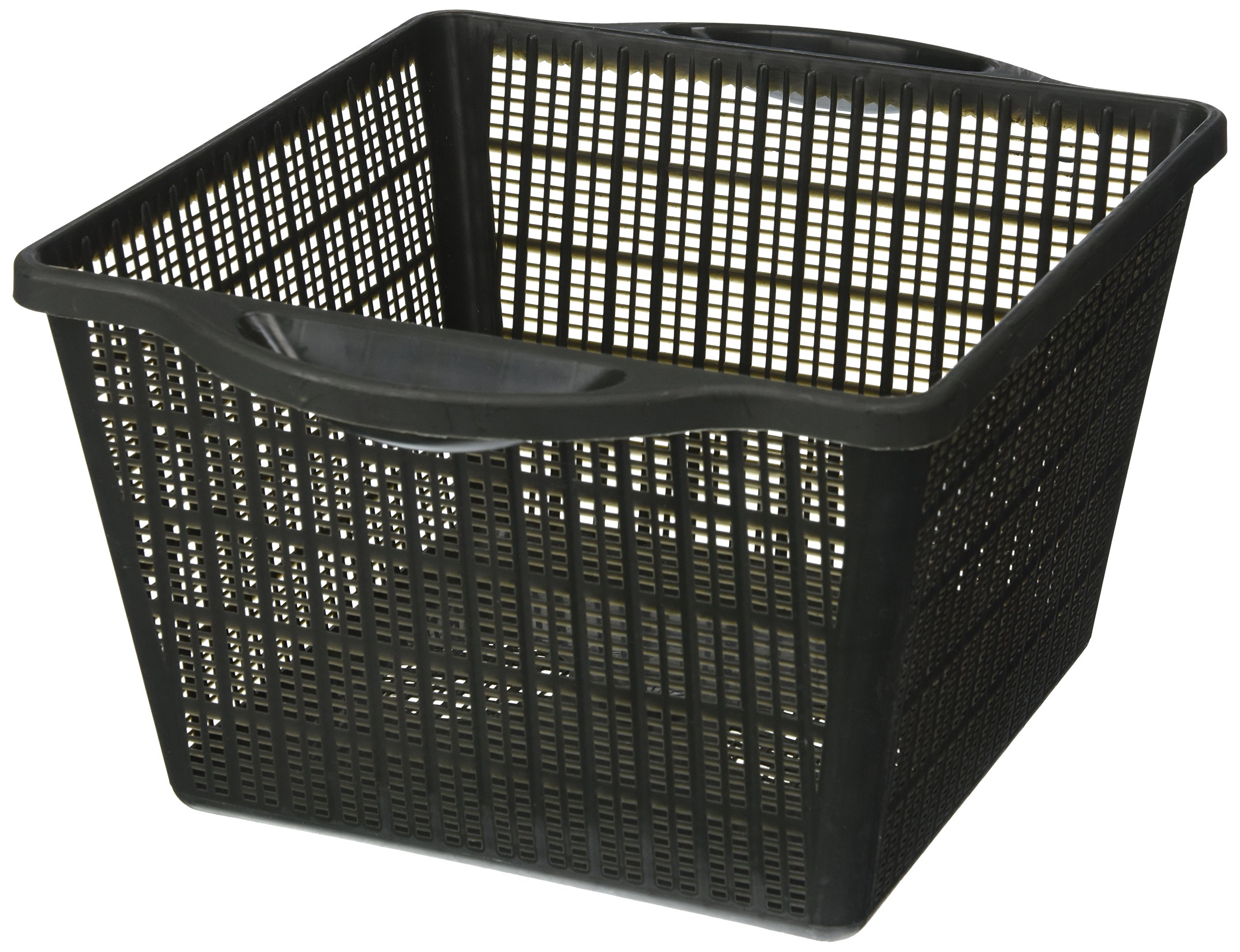 Laguna Sturdy Plastic Square Planting Basket, Black, 25.4 cm