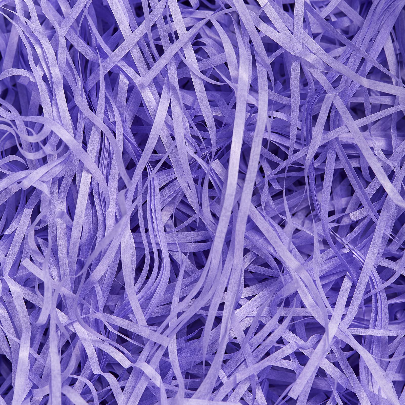 500g Purple Shredded Tissue Paper for Gift Boxes, Lilac Shredded Paper for Hampers, Dust Free, Ideal Hamper Filling and Gift Packaging Filler