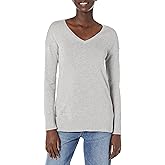 Amazon Essentials Women's Lightweight Long-Sleeve V-Neck Tunic Sweater (Available in Plus Size)