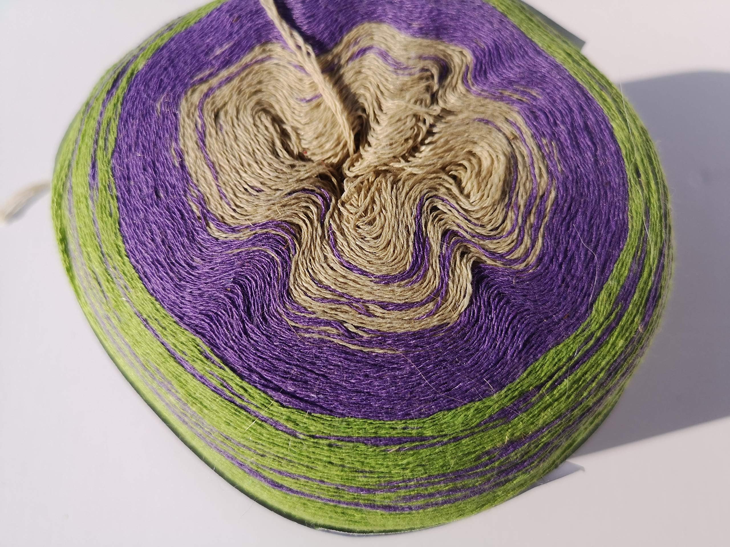 Greens and Lilacs Of Cotton that Mola in Degrade gembags 200 Grams 700 Meters
