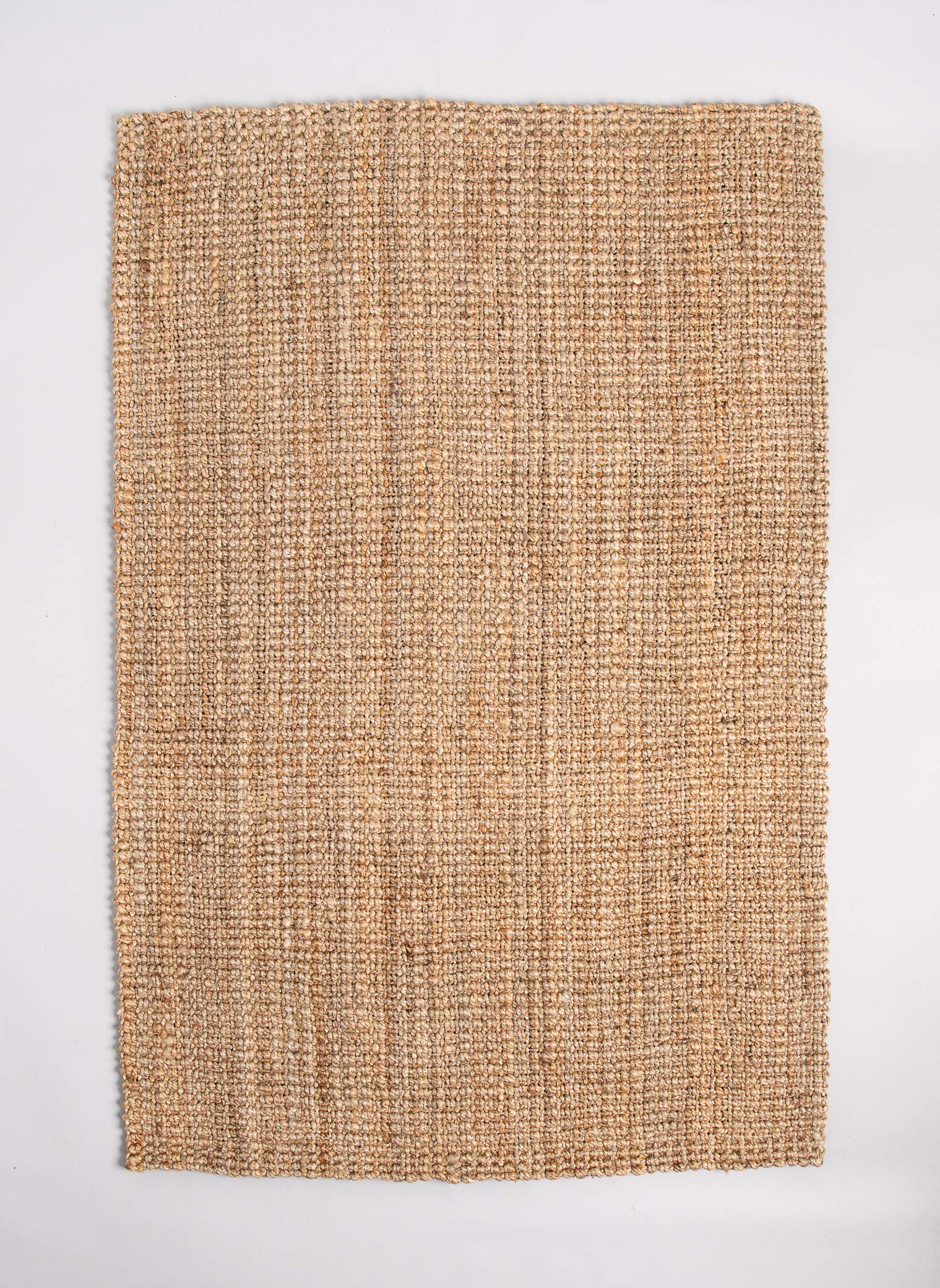 Fab Habitat Jute Rugs - Handmade, Soft Natural Feel Underfoot - Durable, Textured Weave - Area Rug for Indoor Use - Lassen - Natural (2' x 3')