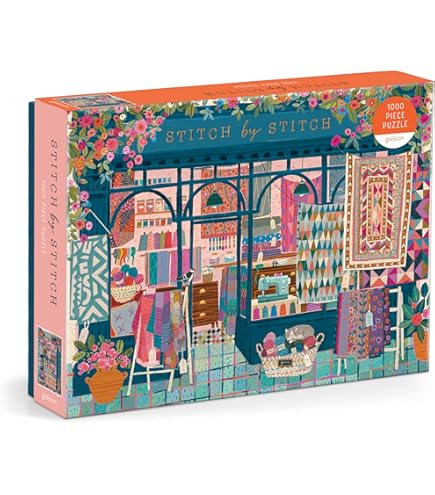 Amazon.com: Galison Needlepoint A to Z Panoramic Puzzle, 1000