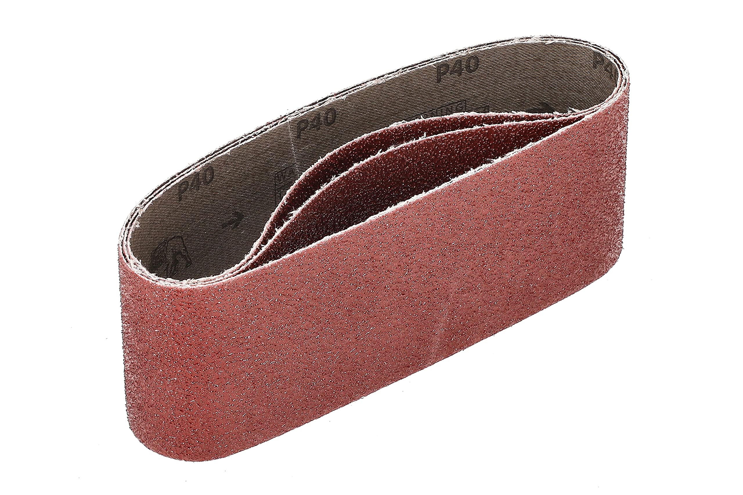 Mirka Red 3 x fabric sanding belts 75x457mm / grit P40 / sanding belt for belt sander/for sanding wood and metal