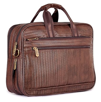 The Clownfish Mat Series 15.6 inch Laptop Briefcase (Chestnut Brown)