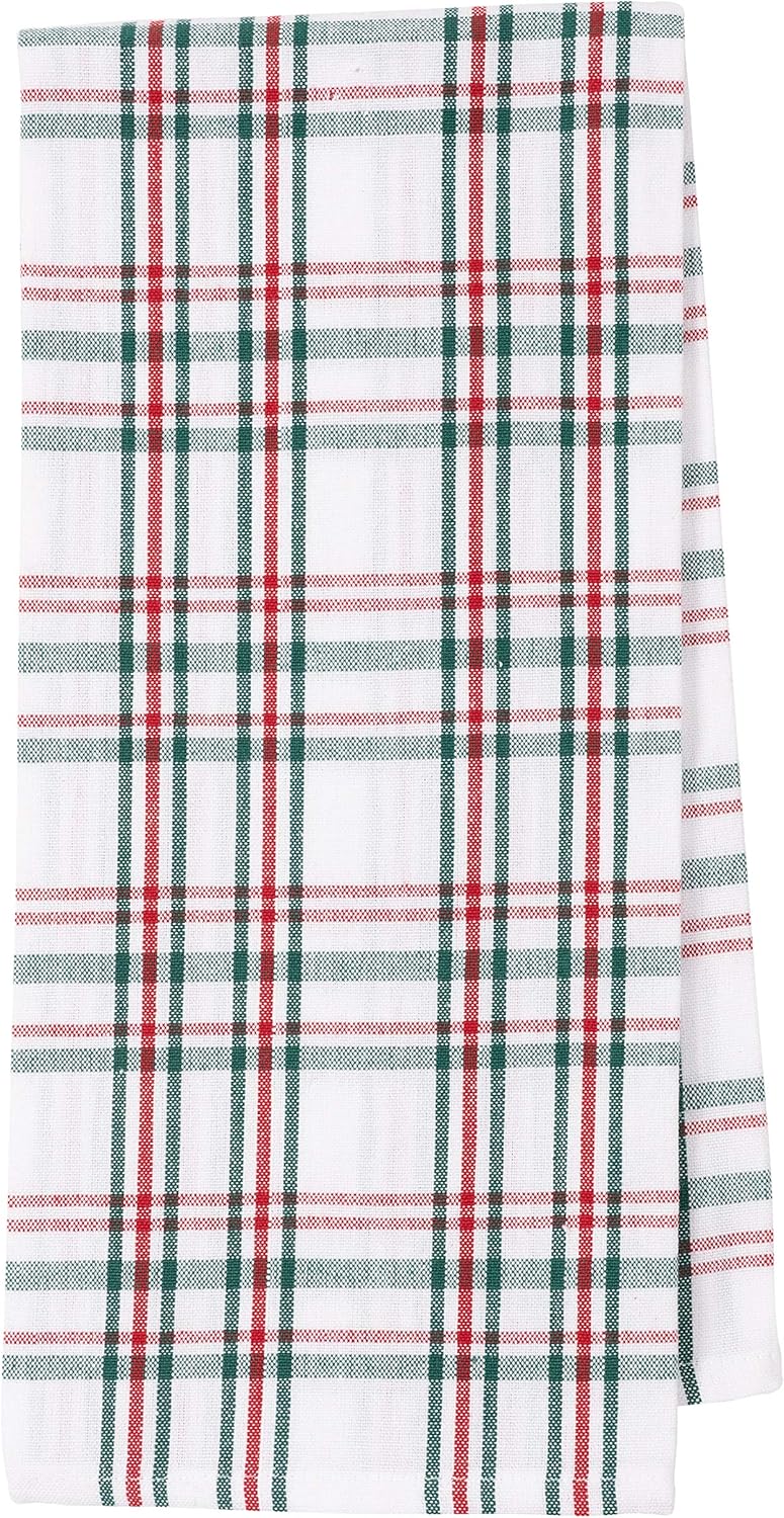 KAF Home Pantry Kitchen Holiday Dish Towel Set of 4, 100-Percent Cotton, 18 x 28-inch (Joy Love Peace Believe Merry Christmas Tree): Home & Kitchen