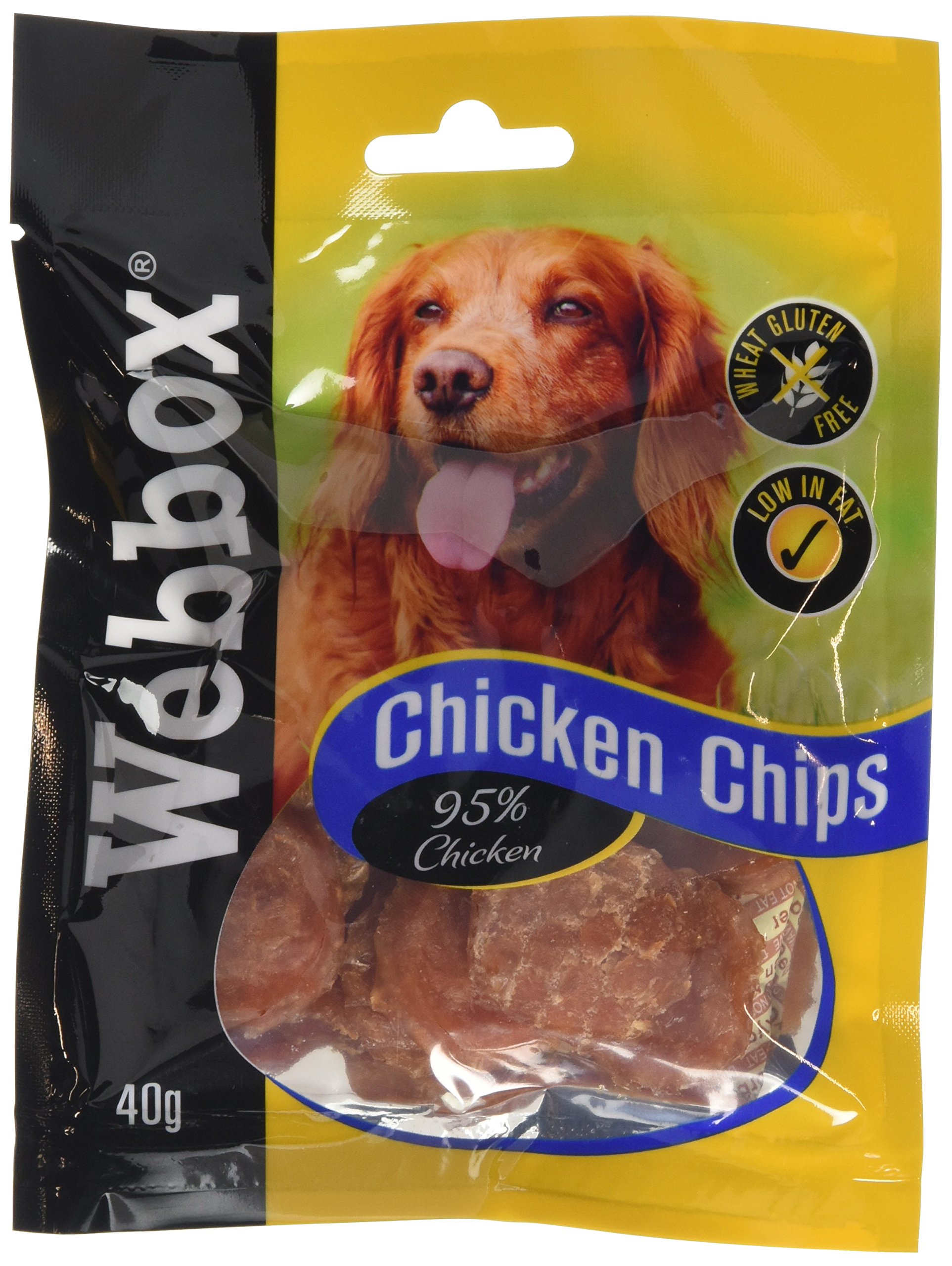Webbox Chicken Chips Dog Treats, 40 g, Pack of 18