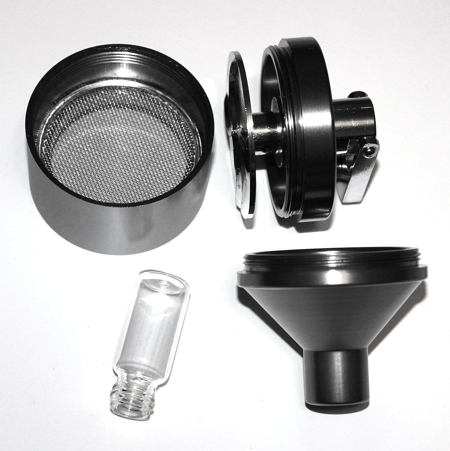 Powder Spice Grinder Hand Mill Funnel Large Metal 3 Piece 2.12 inch