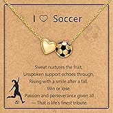 NEPULOY Softball/Basketball/Soccer Necklace for Women - Dainty Ball Necklaces for Team Coach Player Mom, Sports Accessories Jewelry Gifts