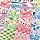 42Pcs 9.8" x 9.8" Cotton Fabric DIY Making Supplies
