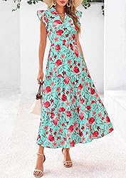 PRETTYGARDEN Women's 2025 Summer Floral Midi Dress