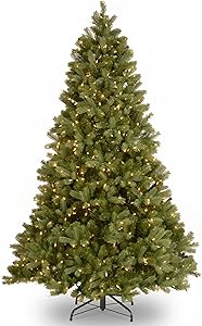 National Tree Company 'Feel Real' Pre-lit Artificial Christmas Tree | Includes Pre-strung White Lights and Stand | Downswept Douglas - 7.5 ft
