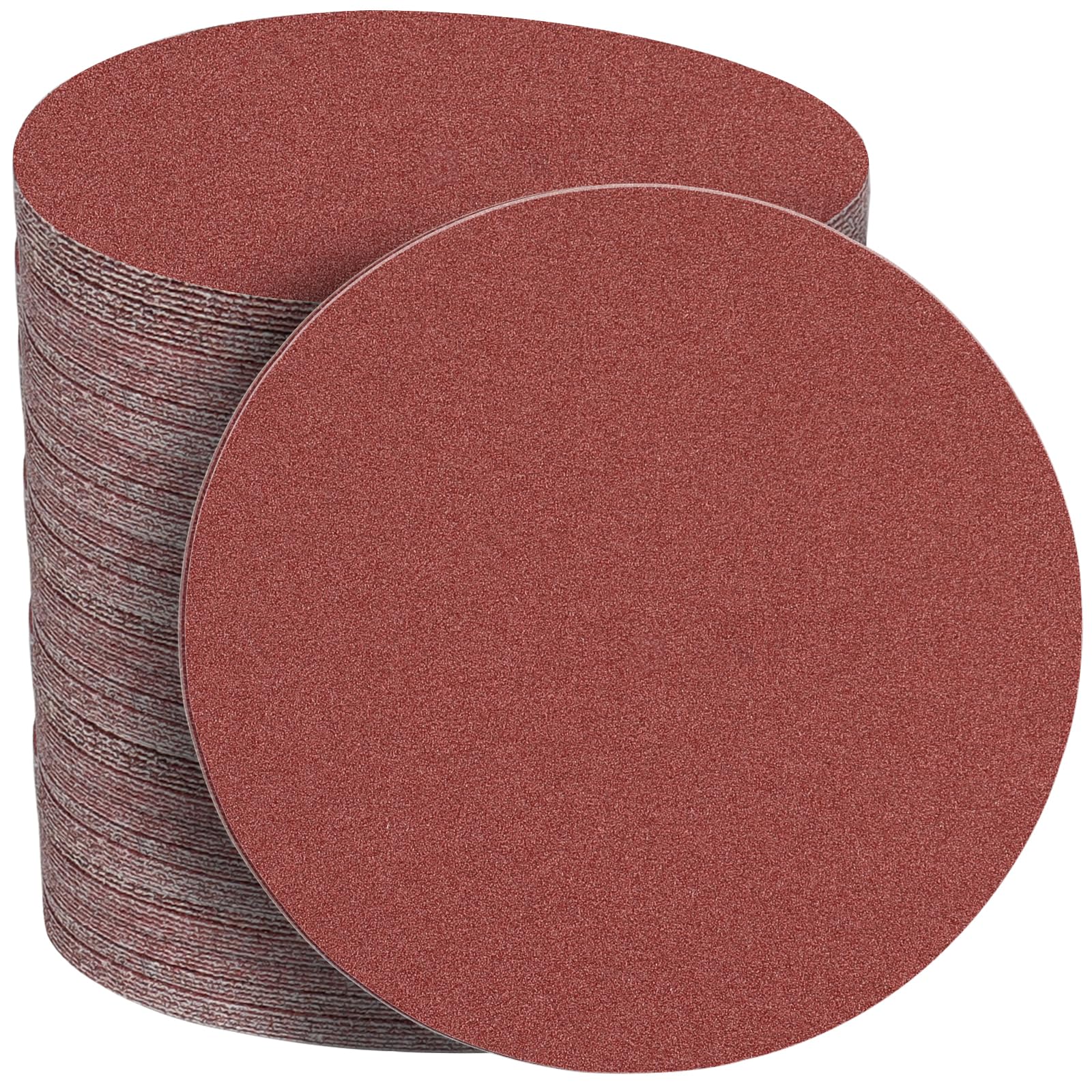STEBRUAM 50pcs 150mm Sanding Discs,320 Grit No Holes Hook and Loop Backing Pads for 6 inch Random Orbital Sander Pads All Oscillating Tools
