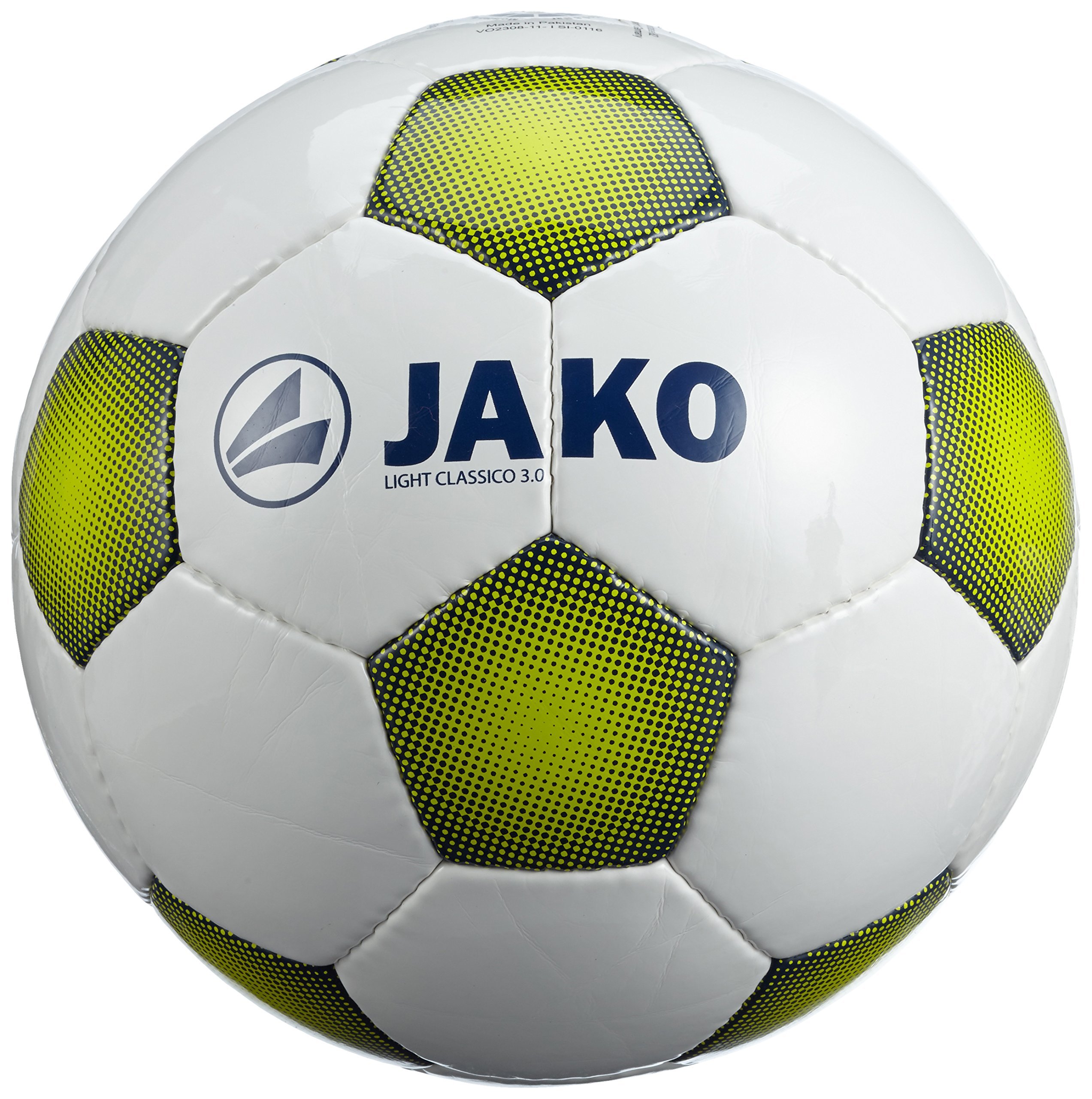 Jako Ball Light Classico 3.0 Unisex, Unisex, 2308-11, Weiß/Night Blue/lime, 5