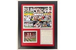 LEGENDS NEVER DIE, INC. Ohio State Buckeyes | 2024 CFP National Champions | Framed Double Matted Photo Collages (Mosaic, 12"x15", Framed)