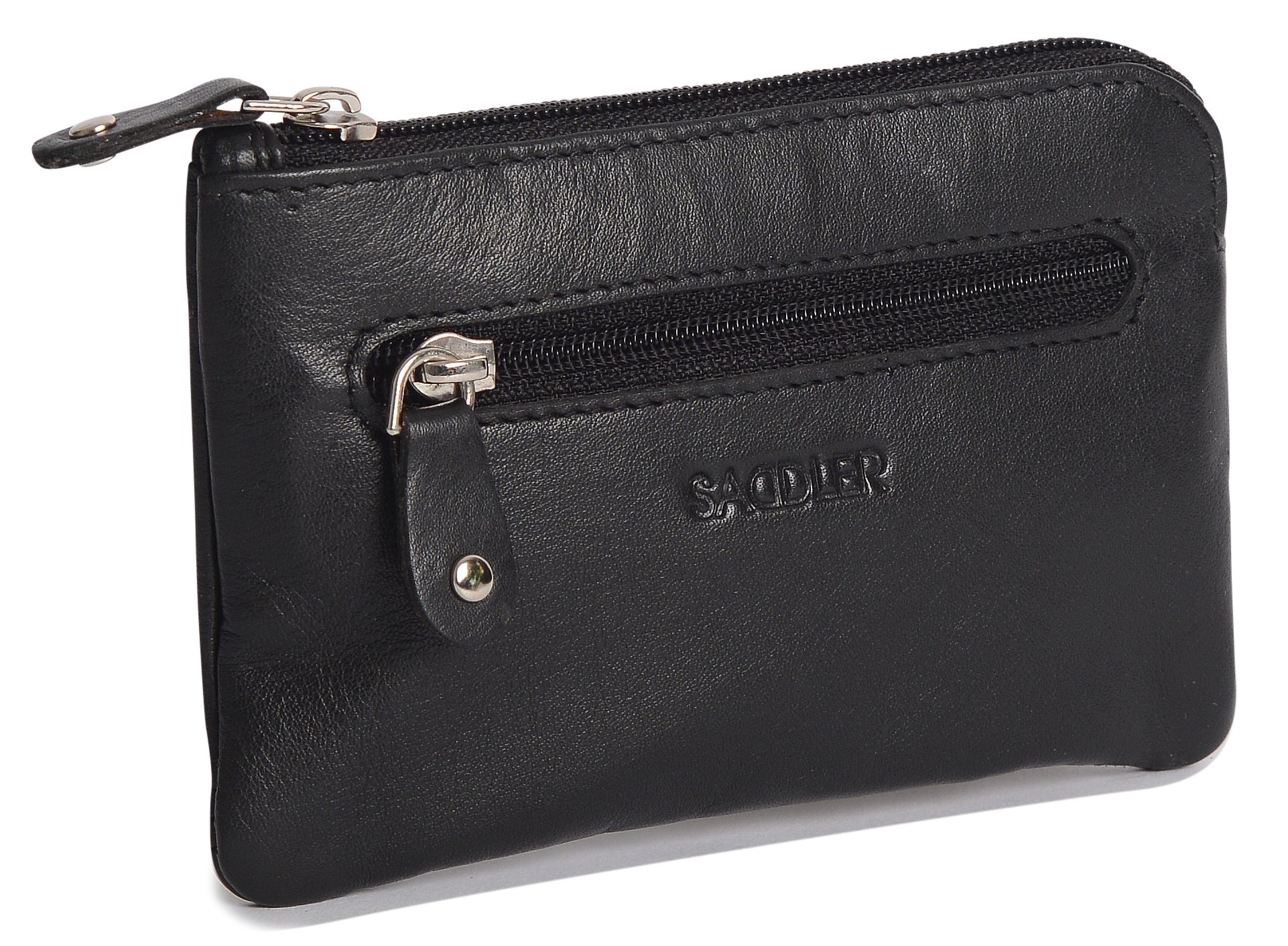 SADDLER Ellie Coin Purse – RFID Protected Real Leather Zip-Top Wallet with Front Zip Pocket for Cards, Notes & Coins – Compact Everyday Purse for Women – Gift-Boxed