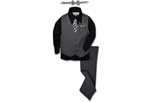Johnnie Lene Pinstripe Boys Formal Dresswear Vest Set