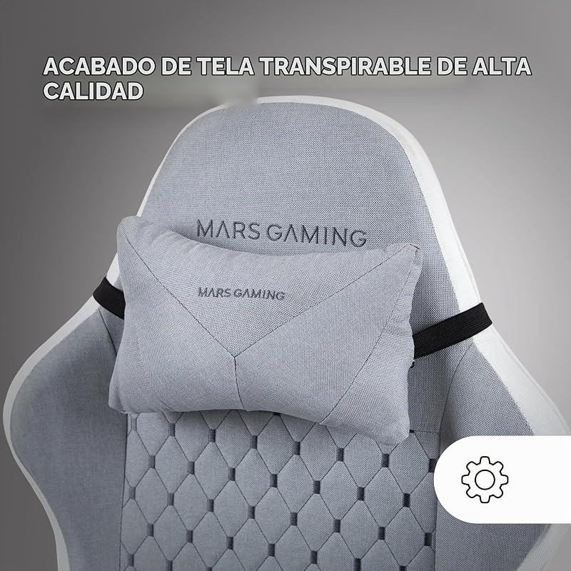 MGC-X, cadeira ergonómica para jogos, tecido respirável, encosto reclinável e altura ajustável, apoios de braço dinâmicos, almofada cervical e lombar, cadeira de escritório com apoio para os pés extensível, branca