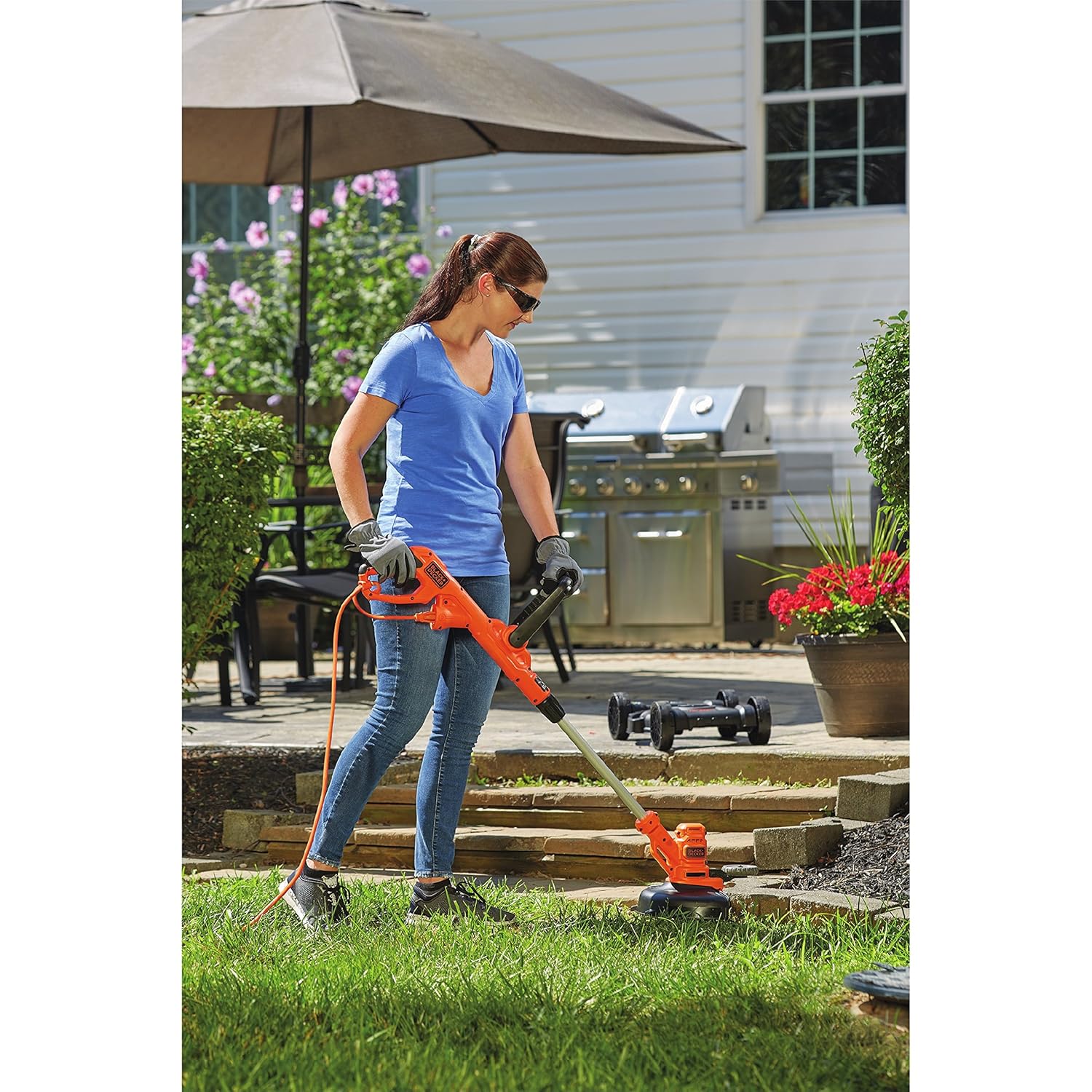BLACK+DECKER 3in1 Electric Lawn Mower, String Trimmer Edger, 12Inch