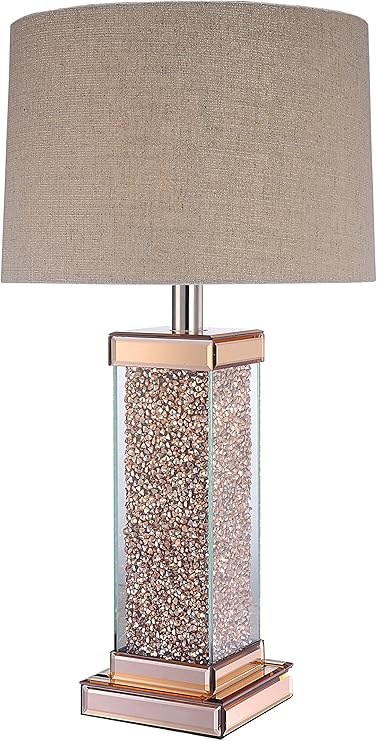 grey and rose gold table lamp