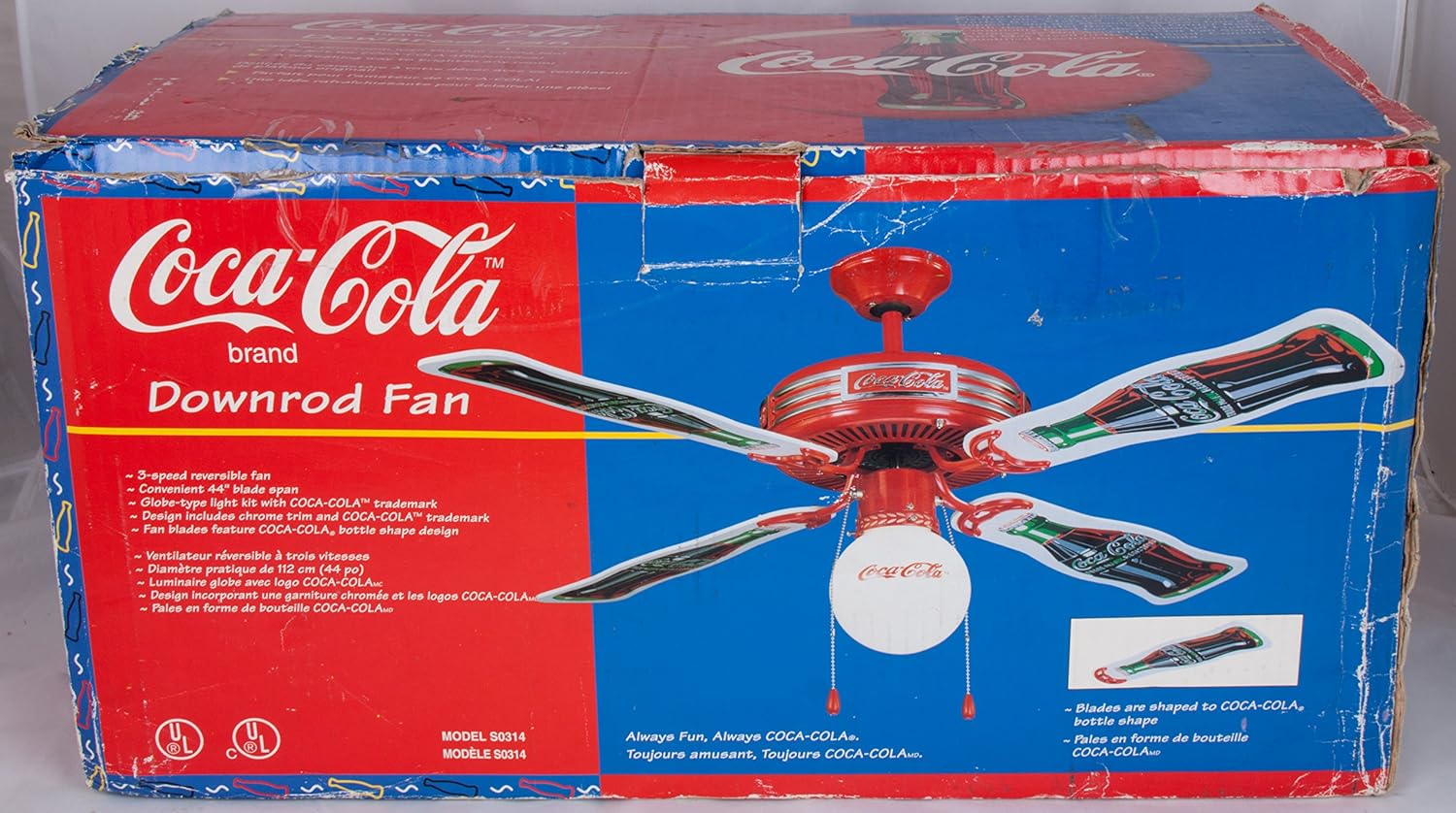 Amazon Com 1998 Coca Cola Ventilador De Techo 44 Blade Span