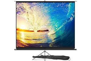 PropVue Projector Screen with Stand 120 inch - Indoor and Outdoor Projection Screen for Movie or Office Presentation - 4:3 HD Premium Wrinkle-Free Tripod Screen