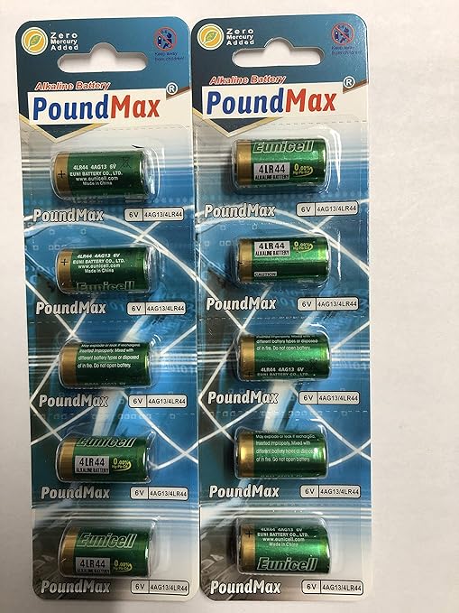 PoundMax® 10 x 4LR44 4G13 L1325 A544 476A 6v Alkaline Amazon.co.uk