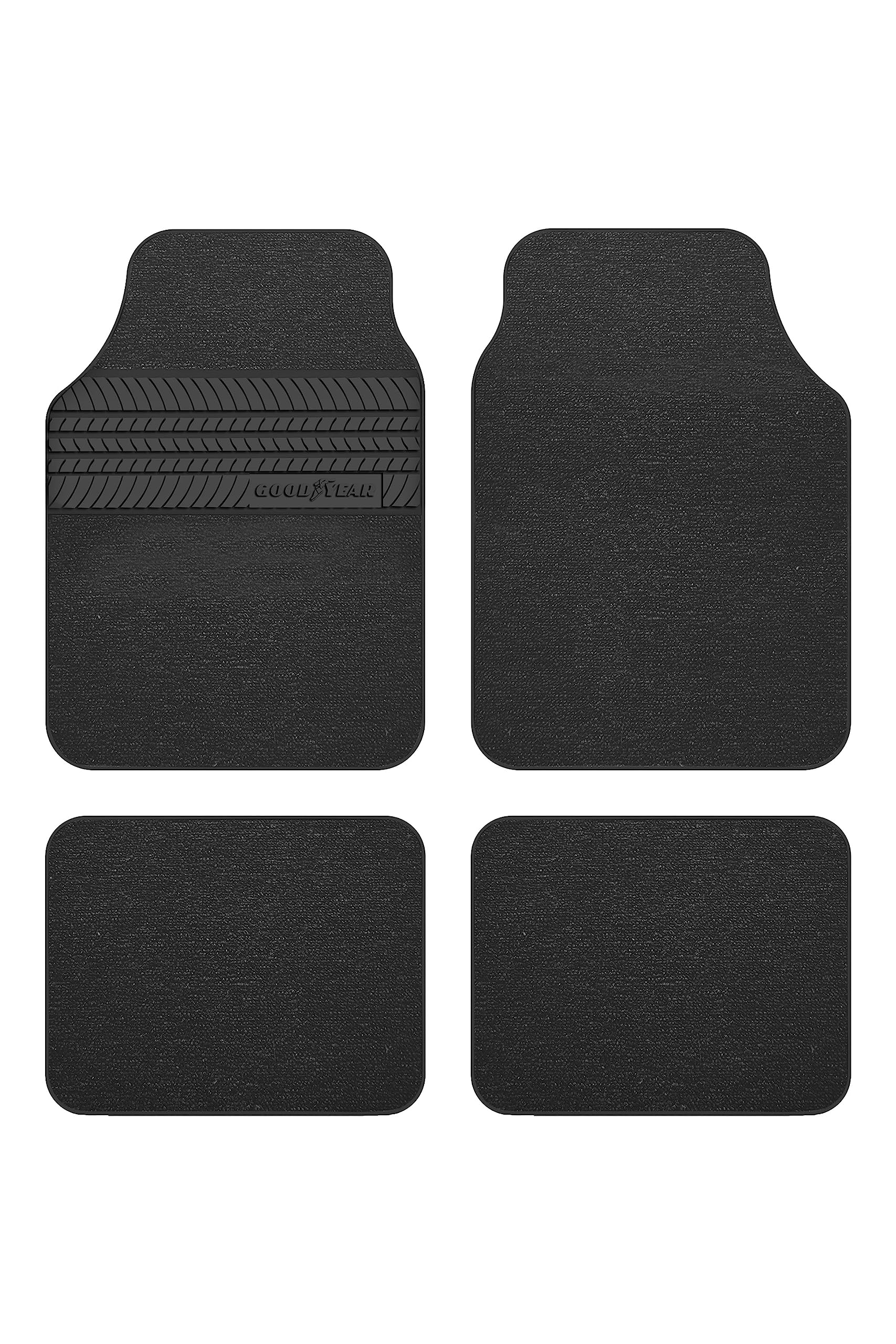Goodyear GOD9018 Set of 4 Carpets, Black
